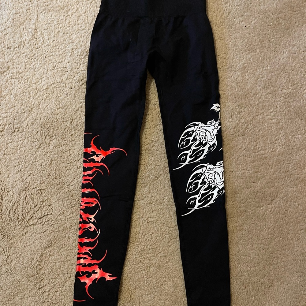 Black Graphic Leggings